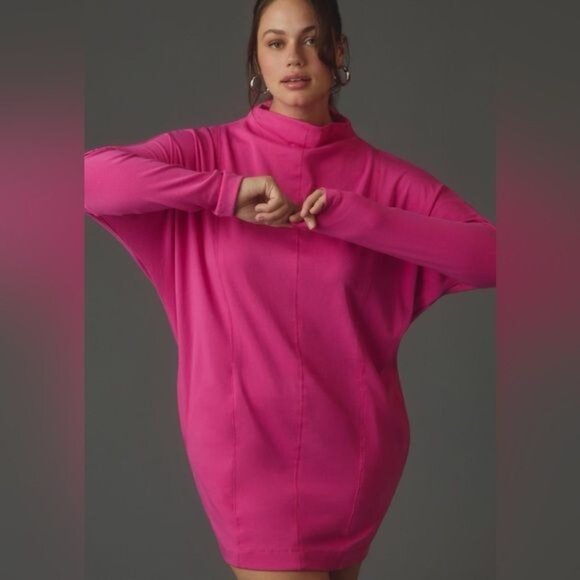 Daily Practice by Anthropologie Mini Dress Long Sleeve Mock Neck Knit Size XXS - Picture 1 of 12